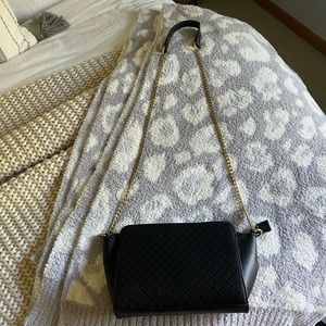 Black Leather Crossbody purse